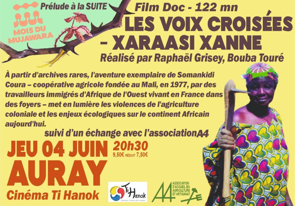 Affiche annonçant la projection du film "Les voix croisées".